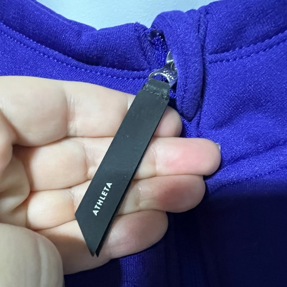 Athleta Blue Purple Altitude Polartec Half Zip Pullover Cropped Sweatshirt XL - Picture 4 of 12